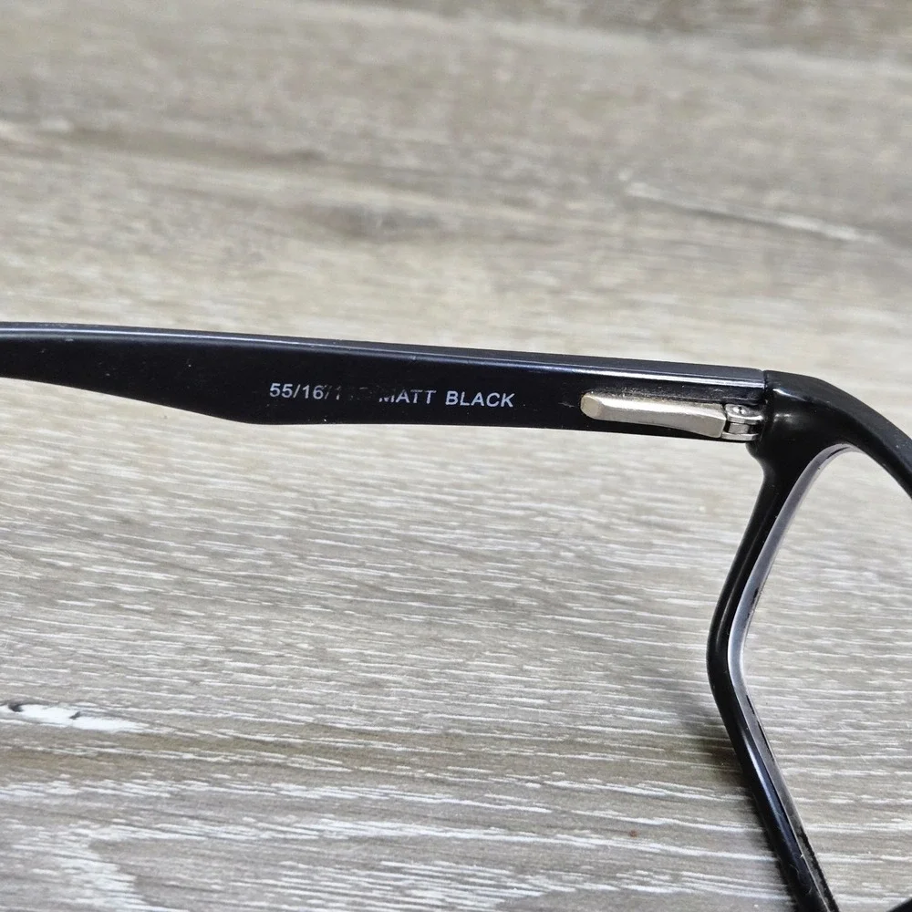 Enhance 3945 Eyeglass Frame Only Matte Black Rectangular Men's Large  55-16-140